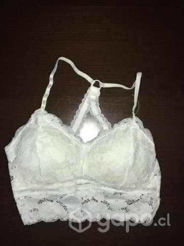 Crop Top Encaje Blanco