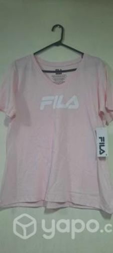 Polera mujer marca FILA color Rosado talla XL