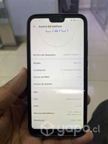 Huawei p20 lite 64 gb por no uso