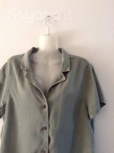 Camisa Verde envejecido Mujer Marca C&C Californi