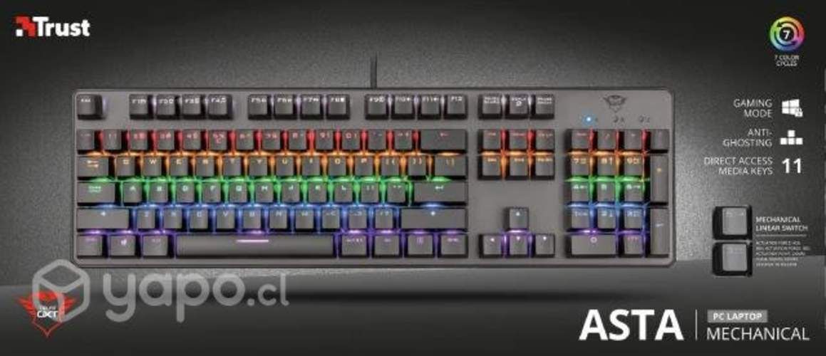 Teclado gamer mecanico trust gxt 865 asta