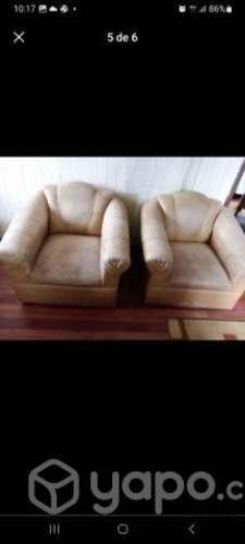 2 sillones de 1 cuerpo ecocuero