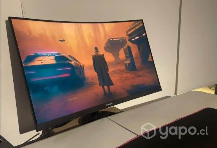 COMBO Monitor Curvo ViewSonic 32 + Pad Led + Mesa