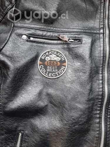 Chaqueta de cuero motocicleta