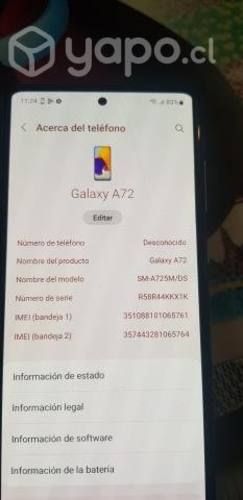 Galaxy A72 doble sim 129gb