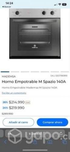 Horno Empotrable Mademsa Encimera de 2 platos