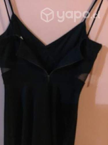 Vestido fiesta o casual aplicaciones y trasparenci