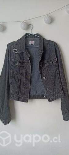 Chaqueta de mezclilla negra