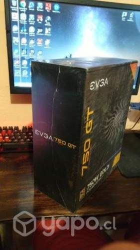 Fuente de poder EVGA 750w GT 8PLUS Gold conversabl