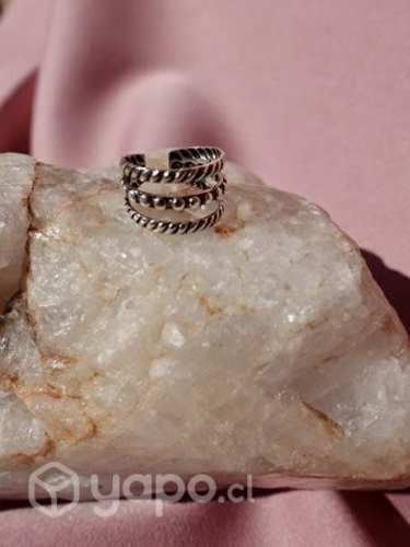 Anillo midi triple ajustable