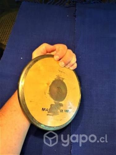 Antiguo Disco De Lanzamiento Atletismo Madera Acer