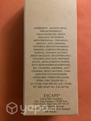 Escape Eau De Parfum Calvin Klein 100 Ml