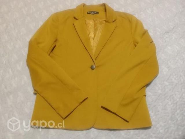 Blazer Mujer talla L, color Mostaza