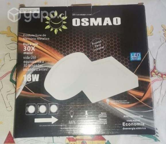 Luces led cuadradas de 22 cm.