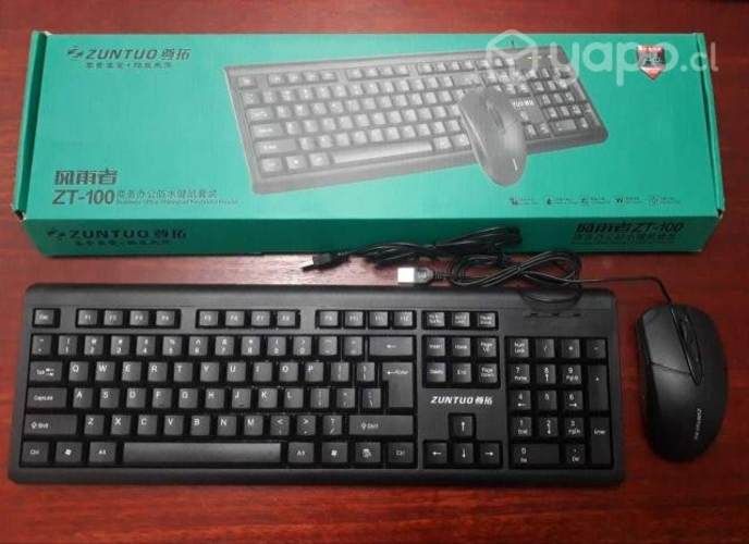 Teclado y Mouse con cable conexion USB