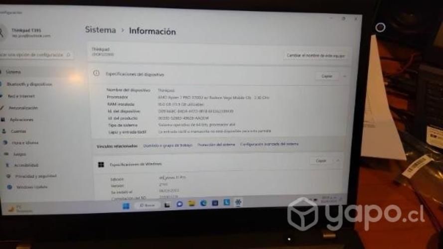 Thinkpad T495s Ryzen 7 Pro 16GB RAM 512ss