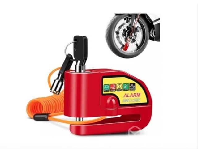 Candado Alarma Para disco freno Moto + cuerda piol