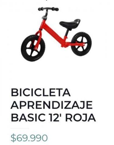 Bicicleta Aprendizaje Basic 12' Roja, Jungla,nueva