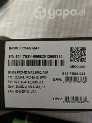 Placa madre msi b450m pro-m2 max