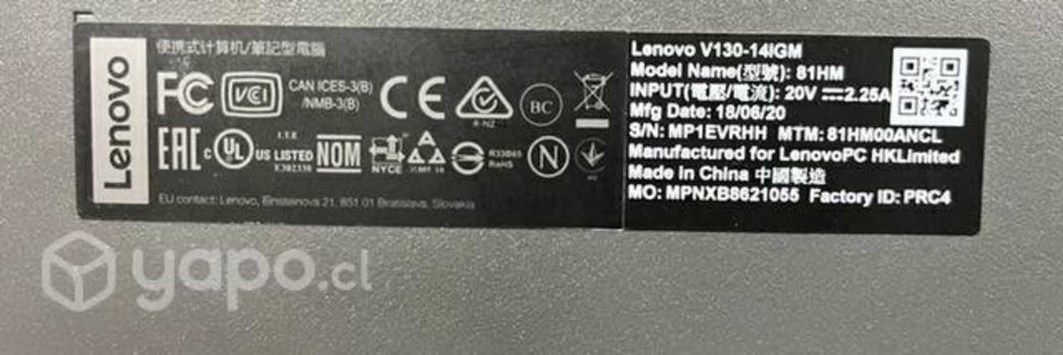 Notebook LENOVO usado en Puerto Natales