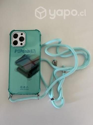 Funda Iphone 13 Pro Max Nueva Verde con Cordon