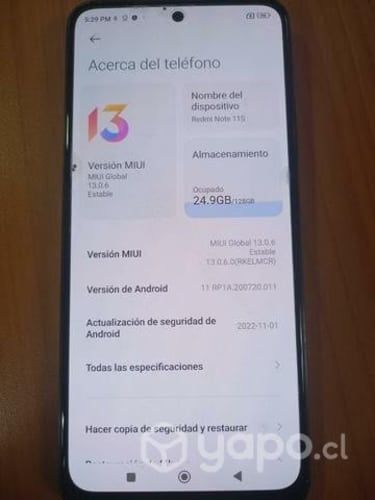 Telefono Xiaomi Redmi note 11s