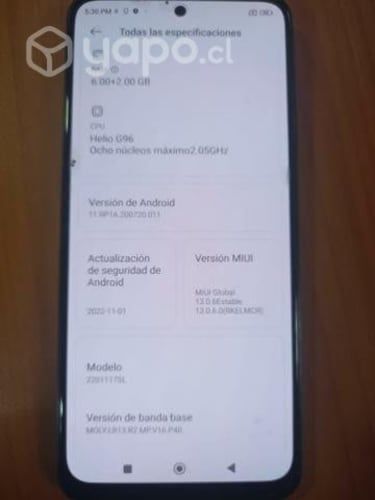 Telefono Xiaomi Redmi note 11s