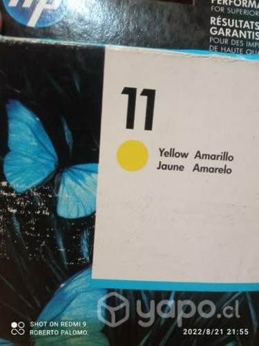 Tintas HP 11 colores originales de alta