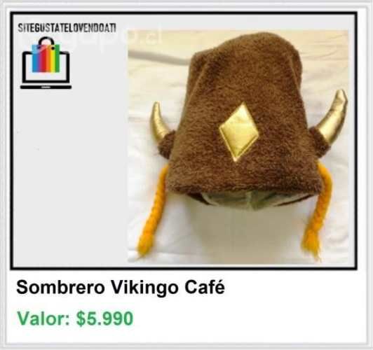 Gorro de Vikingo Café Dorado
