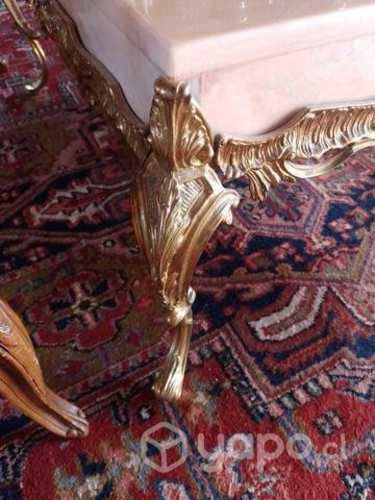 Mesas de mármol y bronce