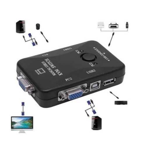 Switch kvm vga, para 2 pc. para mouse, teclado, im