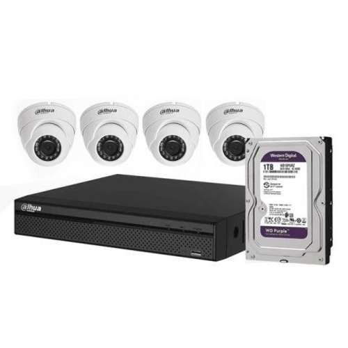 Pack 4 Cámaras Domo 1080p HD Dahua