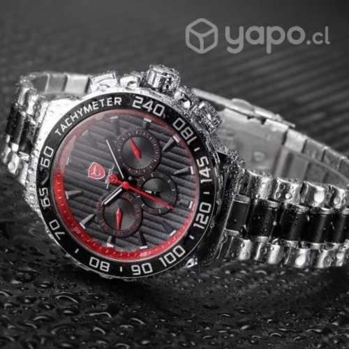 Reloj Shark Blacknose Rojo Deportivo impermeable