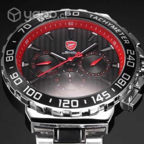 Reloj Shark Blacknose Rojo Deportivo impermeable