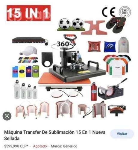 Maquina sublimadora 15 en 1