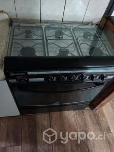 Cocina de 6 hornillas con Horno más cilindro de 15