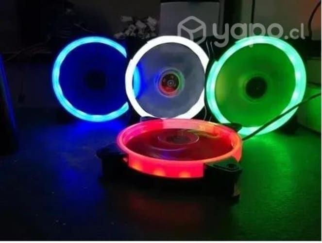 Ventilador Cooler Led Color Pc Gabinete 12x12 Cm