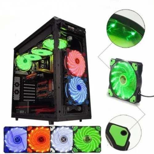 Ventilador Cooler Led Color Pc Gabinete 12x12 Cm