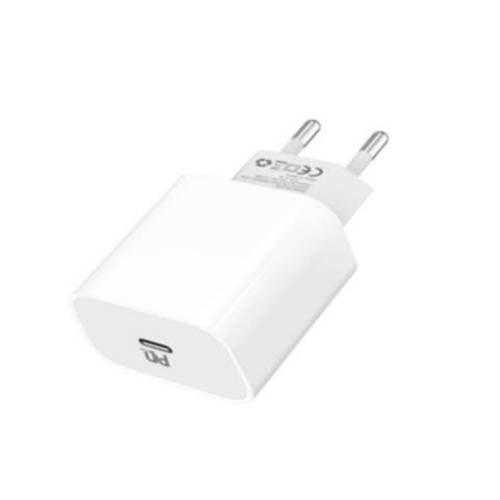 Cargador usb-c corriente 20w. blanco. carga rápida