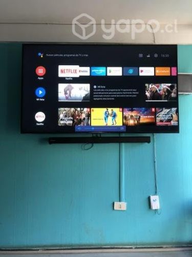 Smart android tv de 65 pulgadas + barra de sonido