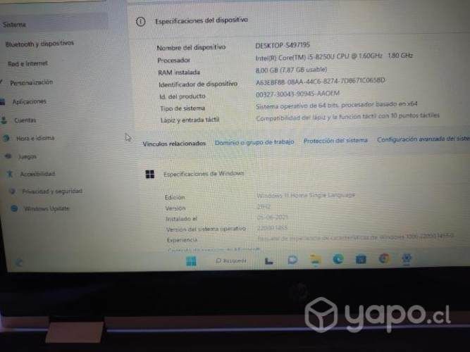 Hp x360 14 i5 8va ssd 512 ram 8 gb