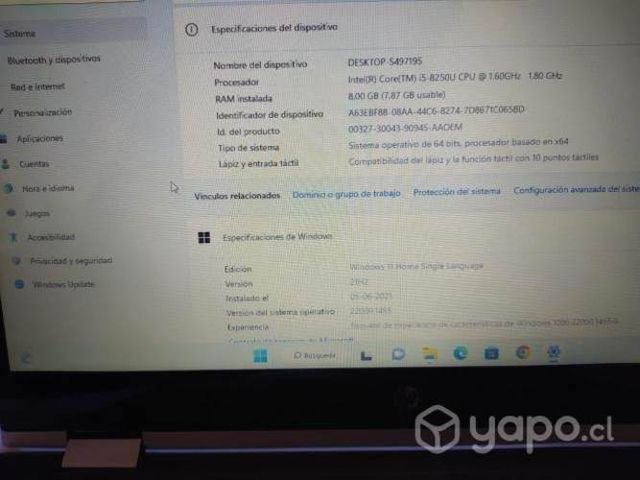 Hp x360 14 i5 8va ssd 512 ram 8 gb