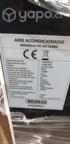 Aire Acondicionado portatil Thomas 12.000 BTU