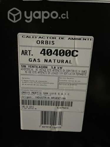 2 Calefactores gas natural orbis