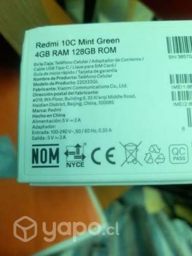 Celular Redmi 10C sellado