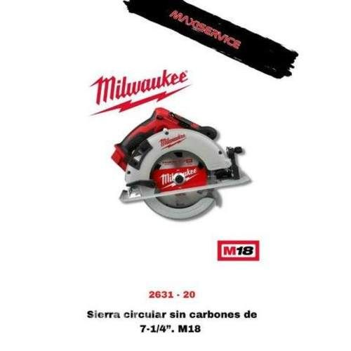 Sierra circular inalámbrica 7-1/4&quot; m18 milwaukee