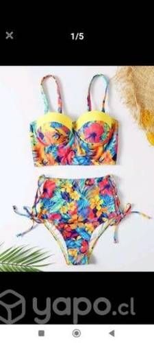 Bikini floral tropical talla L nuevo