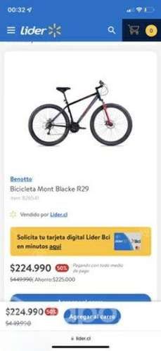 Bicicleta benotto aro 29 sellada