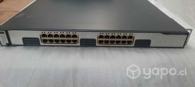 Switch Cisco L3 3750 24 puertas