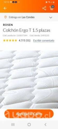 Colchon ergo 1 plaza 1/2